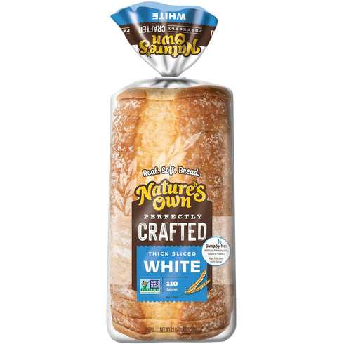 Nature's Own Perfectly Crafted White Bread, Thick Sliced Non-GMO Sandwich Bread, 22