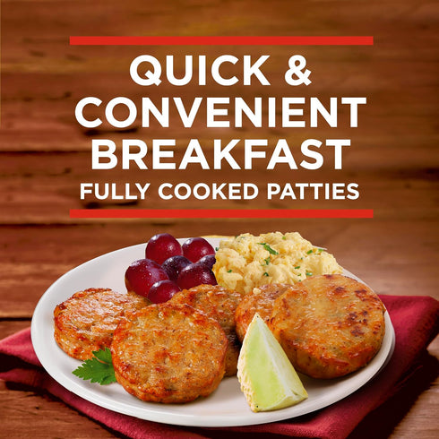 Banquet Frozen 6.4 oz. Brown 'N Serve Turkey Sausage Patties, Breakfast