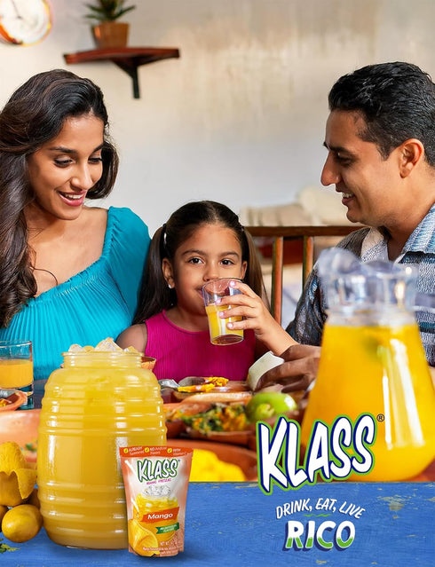 Pack 28 36 (56 72 Klass Aguas Frescas Drink Mix Tropical Variety - Watermelon, Cantaloupe, Mango & Pineapple - Powder