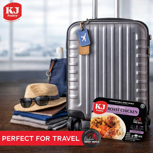 (1 Pack) KJ Poultry Kosher for Passover Gluten Free Meals, Roast Chicken with Potato & Carrots, Halal, Prepared Entree
