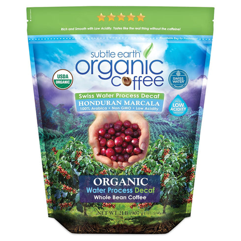 2LB Subtle Earth Organic Decaf - Swiss Water Process Decaf - Medium