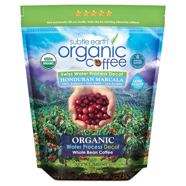 2LB Subtle Earth Organic Decaf - Swiss Water Process Decaf - Medium