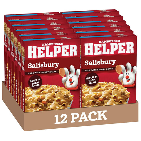 Hamburger Helper Salisbury Pasta Meal (6.2 oz - 12 Pack) No Artificial