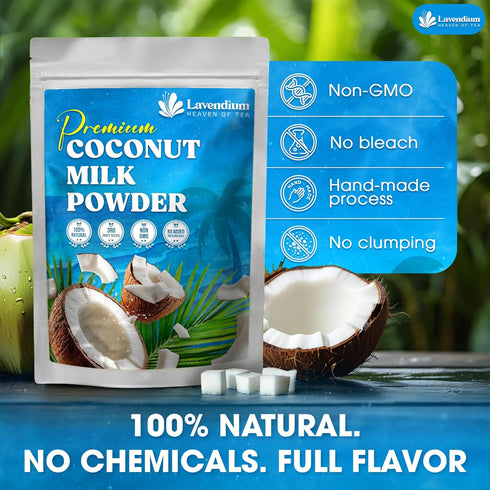 10oz 100% Lavendium, Coconut Milk Powder, Natural, Unsweetened, Perfect for Cake, Coffee, Tea, Creamer Alternative, No