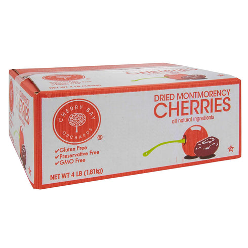(4 lb. 100% Cherry Bay Orchards - Dried Montmorency Tart Cherries box) - Domestic, All Natural, Kosher Certified