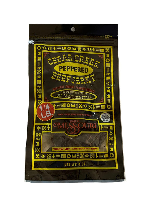 Cedar Creek Air-Dried Thinly Sliced Beef - 4oz Pack, No Artificial Preservatives, Clean Healthy Snack