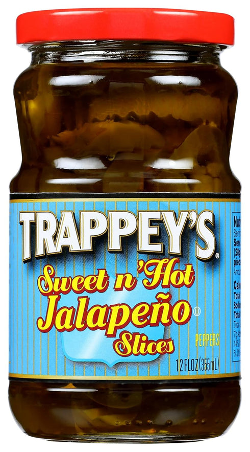 Trappey's Sweet N' Hot Jalapeno Peppers Slices, 12 fl oz