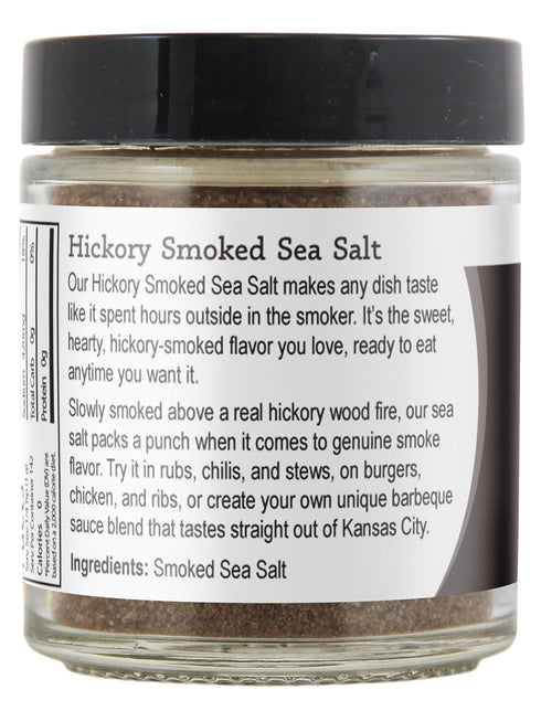 Viva Doria Hickory Smoked Sea Salt (Fine Grain) in 5 oz Glass Jar