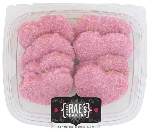 Little Raes Bakery Pink Hearts Shortbread Cookies, 8.7 OZ