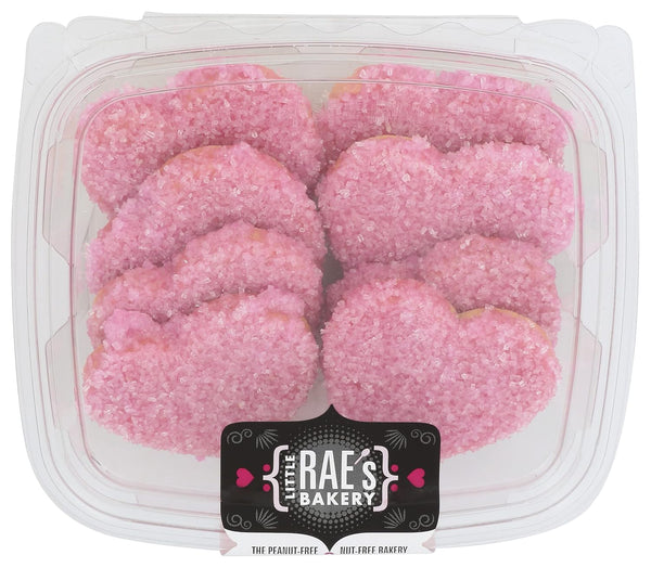 Little Raes Bakery Pink Hearts Shortbread Cookies, 8.7 OZ