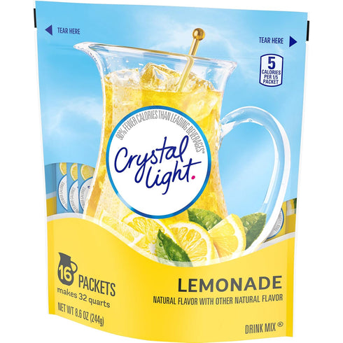 8.6 oz 16 3 Packaging Crystal Light Lemonade Drink Mix - - ct - pk, May Vary