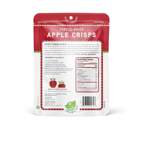 6 (0.53 oz Natures Turn Freeze-Dried Apple Cinnamon Crisps Healthy, Gluten-Free, Crispy & Delicious, Plant-Based Snack