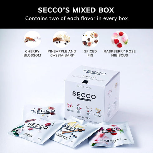 Packets 8 Packets) Seccos NEW Variety Box of Cocktail Infusions Hand Picked Fruits, Spices and Botanicals in Individual