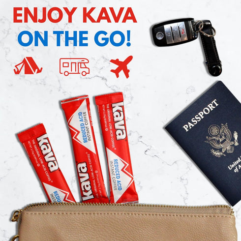 Packets, 20 Count (Pack 6) Kava Low Acid Instant Coffee Single Serve Stick