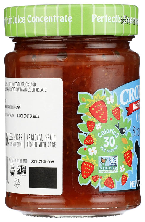 Crofters 10 OZ Organic Strawberry Fruit Spread