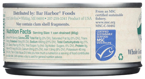 Bar Harbor 6.5 , Clams Whole Gourmet Ocean, Ounce