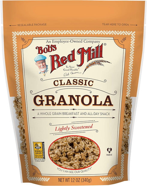 Bob's Red Mill Granola Natural NO-FAT ADDED, 12-ounces (Pack of4)