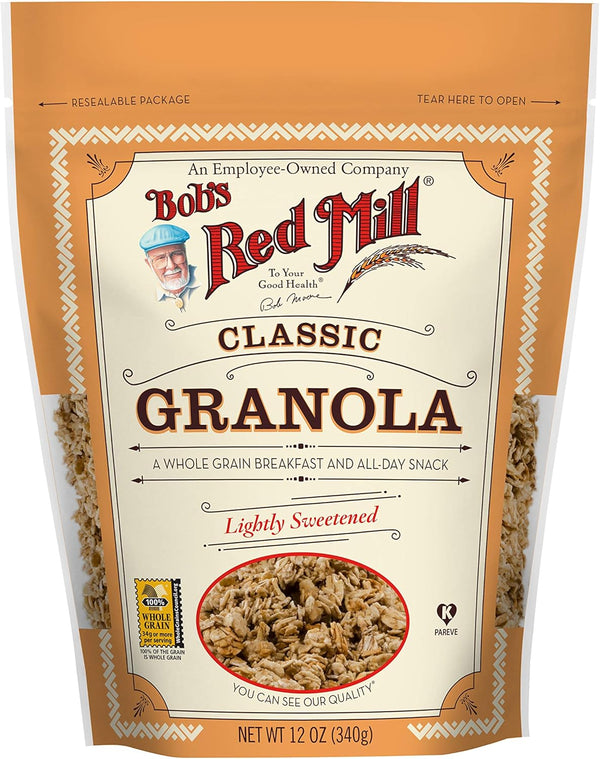 Bob's Red Mill Granola Natural NO-FAT ADDED, 12-ounces (Pack of4)