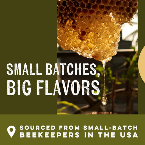 25g Country, 454g/16Oz Goshen Honey Raw Royal Jelly Honey - With of Royal Jelly - Unfiltered - Unprocessed - Pure