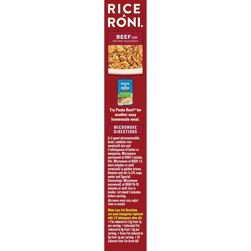 Quaker 6 Count Rice A Roni, Beef