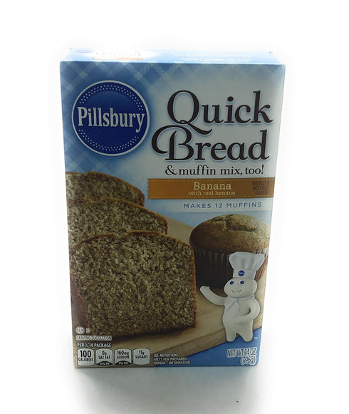 Hometown Seeds Pillsbury Banana Quick Bread and or Muffin Mix 14 oz, Pack of