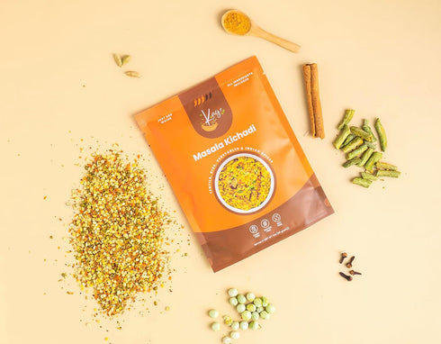 2 Kays Curries Masala Kichadi Meal Kit with Premium Rice and Lentils, Authentic Indian Comfort Food, Vegan