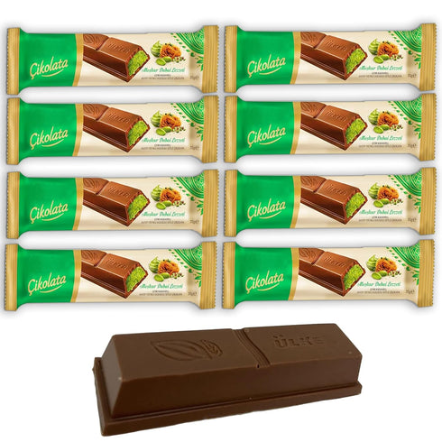 Generic 8-Pack Mini Dubai Chocolate Bars with Pistachio Milk Chocolate, 35 g (1.23