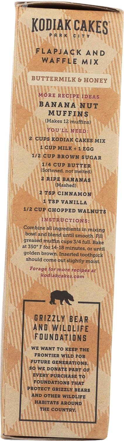 24 Kodiak Cakes All Natural Frontier Pancake, Flapjack and Waffle Mix, Butter Milk and Honey, Ounce