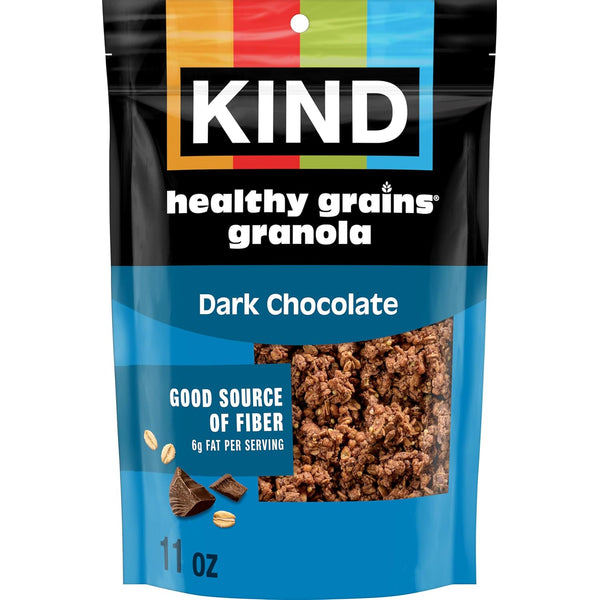 Kind Healthy Grains Granola, Dark Chocolate Clusters, Gluten Free, Healthy Snack Mix,