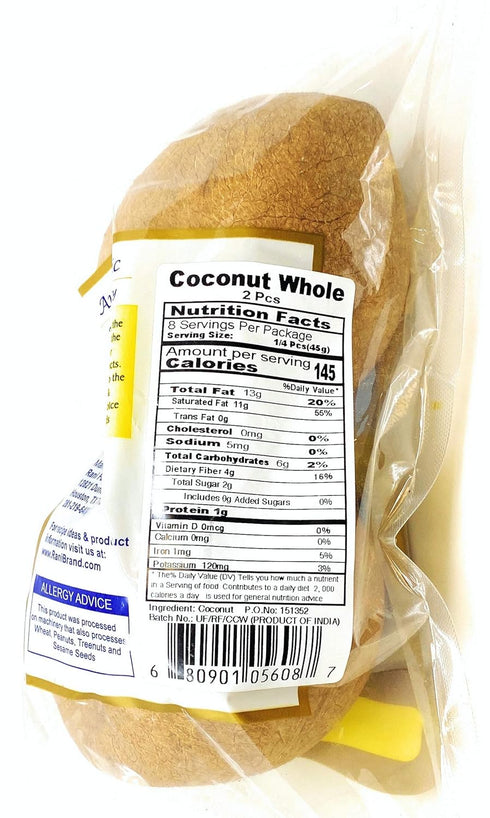 2 Rani Coconut (Copra) Dry Whole Pieces ~ Raw (Uncooked, Unsweetened) ~ All Natural | Vegan | Gluten Friendly