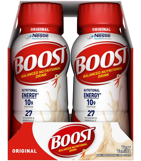 (6 Count (Pack 2), Boost Original Nutritional Energy Balanced Nutritional Drink of Vanilla)