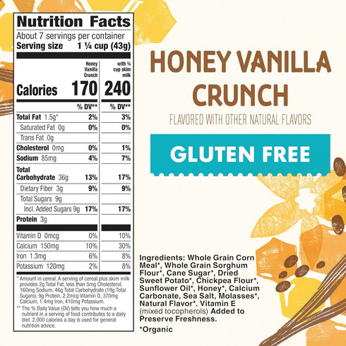 10.5 Cascadian Farm, Cereal Honey Vanilla Crunch Organic, Ounce