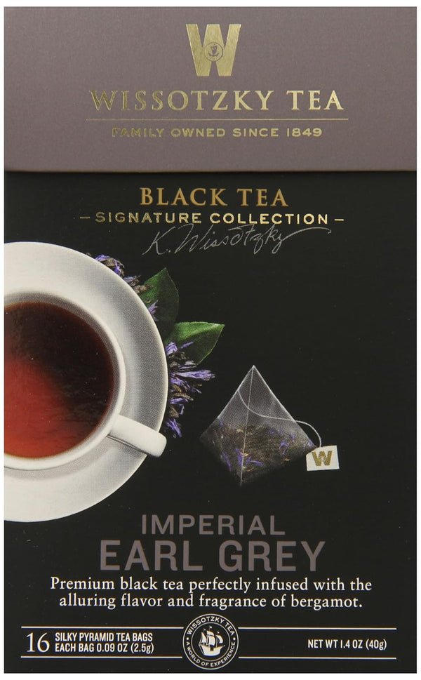 Wissotzky the Signature Collection Tea, Imperial Earl Grey, 16 Count (Pack of