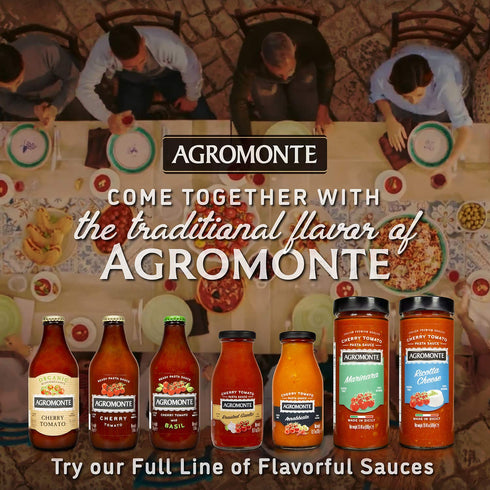 11.64oz (2 pack) Agromonte Authentic Italian Cherry Tomato Pasta Sauce with Basil - Taste of Italy Gourmet Foodie