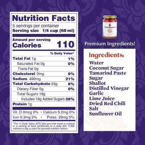 Watcharees Thai Favorites Peanut & Pad Thai Sauce Bundle | Authentic Traditional Thai Recipe | Vegan, Non-GMO