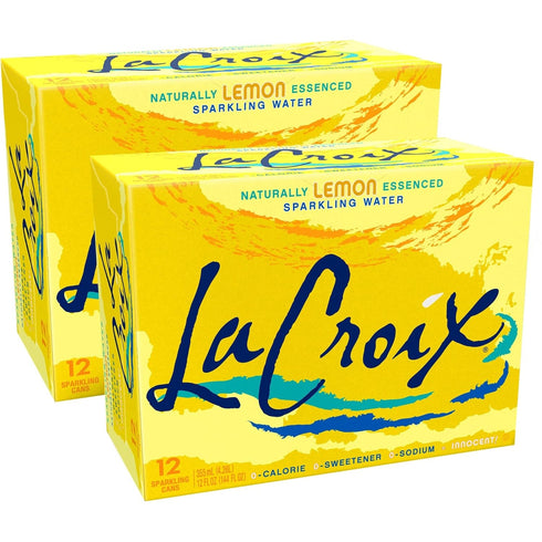21239 12 oz 24/Carton LaCroix Sparkling Water, Lemon, Can
