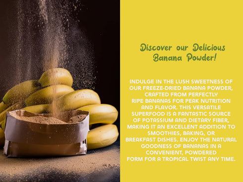 3.5 (25 Ancient Roots Banana Powder - Freeze-dried, All-natural, No Sugar Added, Smoothie Mix, Support Digestive Health