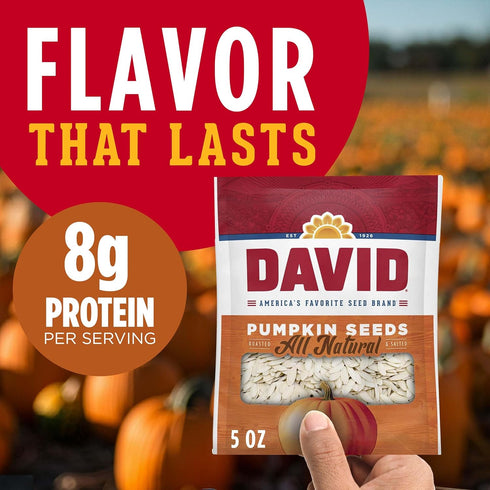 5 oz. (Pack 12) DAVID All Natural Pumpkin Seeds