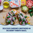 3.75 oz 16g Beach Cliff Wild Caught Sardines in Tomato Sauce, Can - Protein per Serving - Gluten Free, Keto Friendly