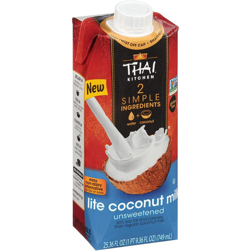 25.36 oz (Pack 6) Thai Kitchen Unsweetened Lite Coconut Milk, fl