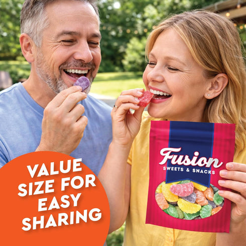 2 Assorted Fruit Slices Jelly Candy Pound Bulk Bag of Old-Fashioned Sugar-Dusted Gum Drops, Jelly Fruit Mix, Nostalgic