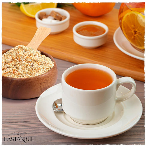 4.41oz, Eastanbul Granulated Orange Peel, Dried Orange Peel for Baking, Cooking, Marinades, and Rubs, Perfect for Tea