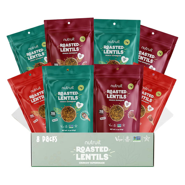 Nutruit Roasted Lentil Snacks - Tasty Snack Box with Vegan, Gluten Free,