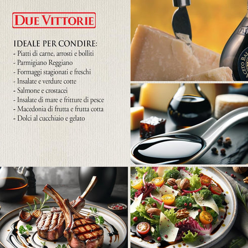 500ml Due Vittorie Oro Gold Balsamic Vinegar of Modena. Highest score from The Consortium of Modena