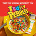 11 Oz Fruity Pebbles Breakfast Cereal For Kids, Gluten Free, Made With Sweetened Puffed Rice