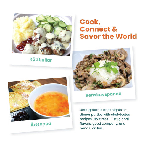eat2explore Global Cooking Kit - Authentic Recipes, Essential Spices, Cultural Fun & Expert Drink Pairings - Perfect