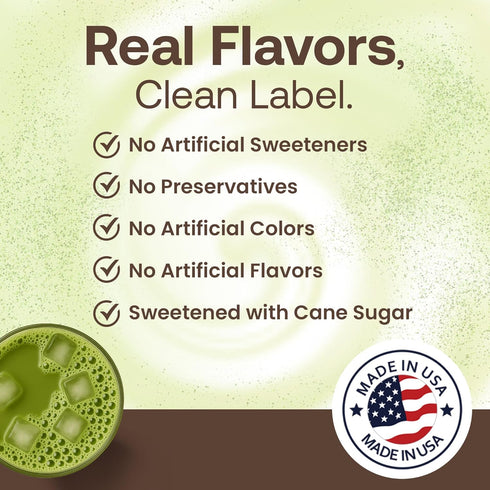 51mg Frozen (3.5 lb 30 Caf Essentials Matcha Green Tea Latte Frappe Mix No Artificial Colors, Flavors, or Sweeteners