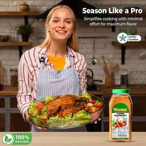 (24 oz) Adobo Seasoning Bold & Flavorful Blend for Meats, Vegetables, Soups & Marinades Essential Pantry Staple