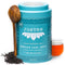 JusTea KENYAN EARL GREY Loose Leaf Black Tea, 3.2oz Tin with Hand Carved Tea Spoon, High Caffeine