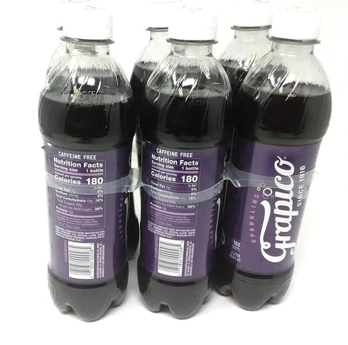 Grapico 6 pack 16.9oz Sparkling soda of Bottles